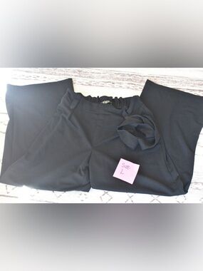 Rewash Black Wide-Leg Trousers with Waist Tie